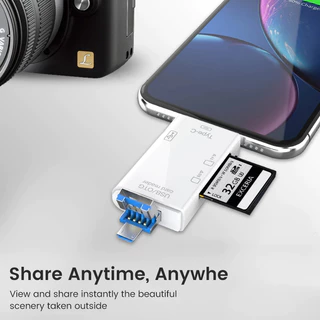 🔥จัดส่งรวดเร็ว🔥 6 In 1 เครื่องอ่านการ์ด USB 3.0 Micro USB/U Disk/Type C/TF/SD การ์ดหน่วยความจํา การถ่ายโอนข้อมูลสําหรั