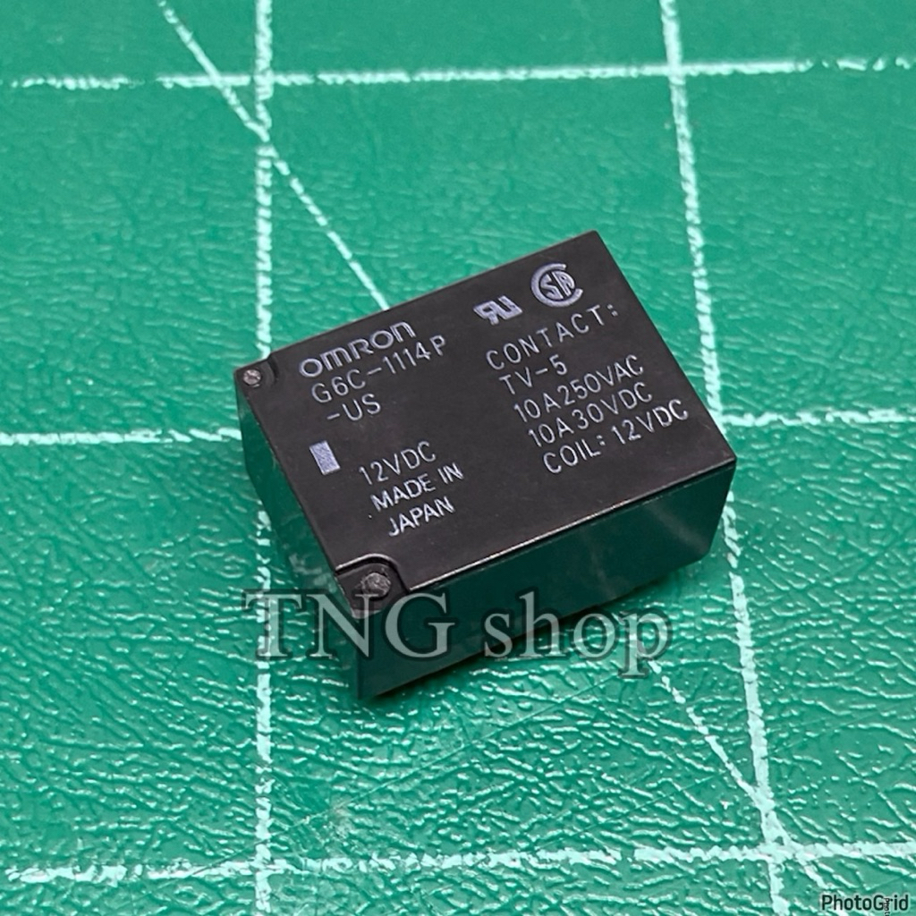 Omron รีเลย์ G6C-1114P-US 12VDC CONTACT: 10A250VAC สินค้าพร้อมส่ง