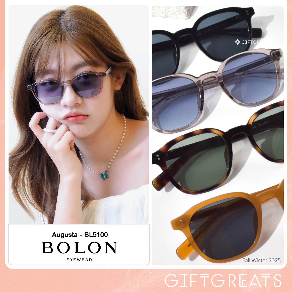 แว่นกันแดด BOLON Augusta BL5100 - FW25 กรอบแว่นตา โบลอน (เฉพาะกรอบพร้อมส่ง) รับประกัน1ปี Bolon Eyewear มีแบบเฉพาะกรอบ