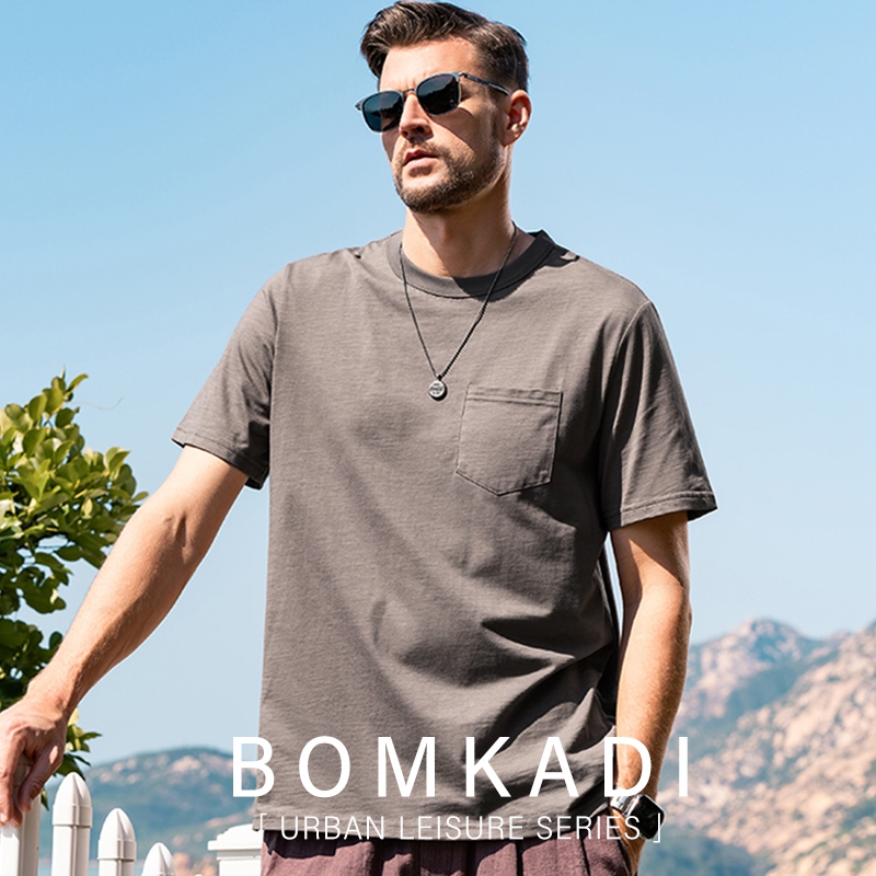 SUPER SOFT เสื้อยืดสีน้ำตาล ดีไซน์เกาหลีใหม่ล่าสุด! แขนสั้นคอกลมหลวมๆ สบายๆ ผ้าฝ้าย100% ไม่ลุ่ย ไม่ย้วย คุณภาพดีมาก