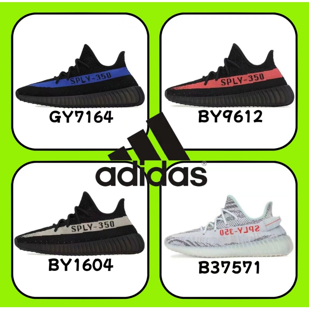 （รับประกันสินค้าแท้ 100 %）🔥 adidas originals Yeezy GY7164 BY9612 สีน้ำเงิน สีดำ สีขาว สีแดง