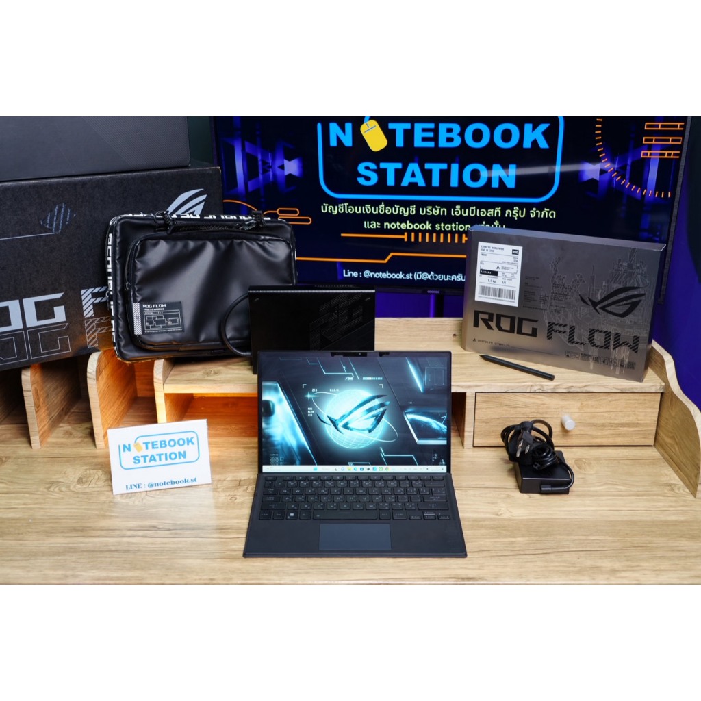 Asus ROG Flow Z13 i9-12900H RTX3050Ti(4GB) RAM 16GB SSD 1TB จอ 13.4” Full HD+ WQXGA 120Hz + ROG XG M