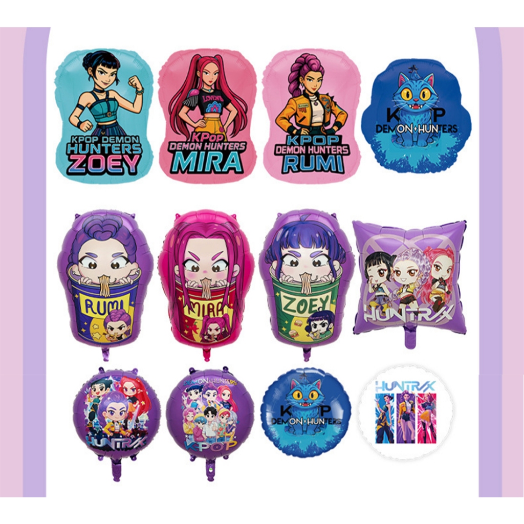 ส่งจาก กทม ร้านไทย ลูกโป่ง จัดวันเกิด เกิลกรุ๊ป RUMI ZOEY MIRA (โซดา ป๊อป SODA POP )นักล่าปีศาจ K-POP DEMON HUNTERS - รูปที่ 2