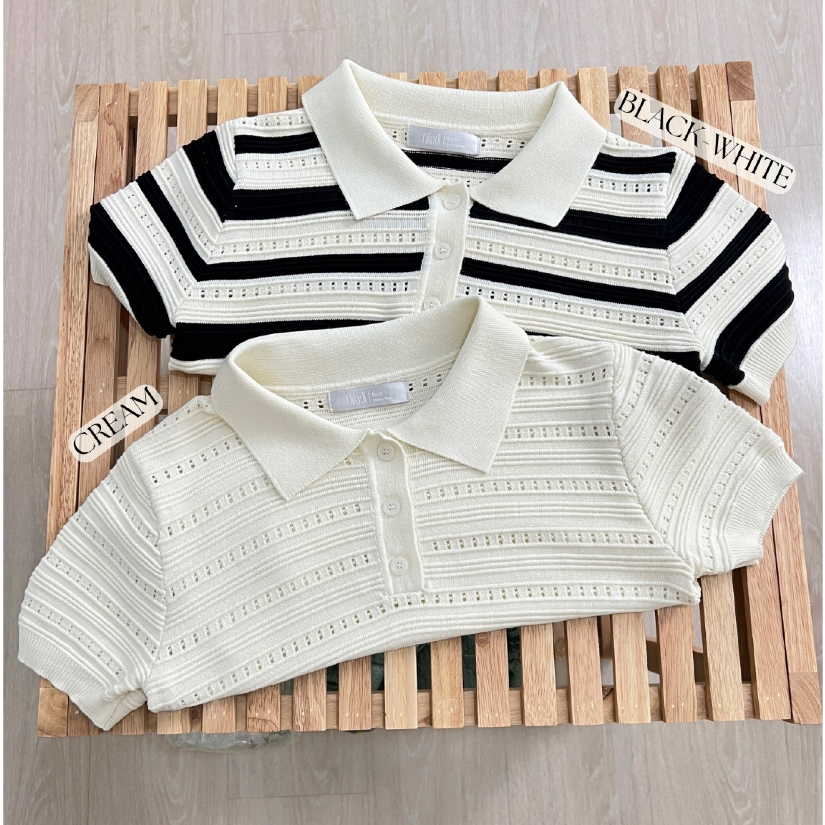 Ronnie Knit Top เสื้อไหมพรมแขนสั้น Miladi