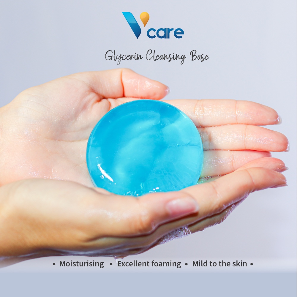 V Care Crystal Glycerin Soap Base เบสสบู่ใส คริสตัล 1Kg.