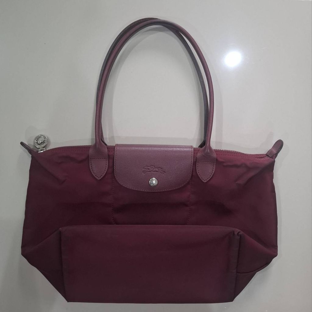 [มือสองมีตำหนิ] กระเป๋าลองชอมมือสอง le pliage neo longchamp แท้ มือสอง