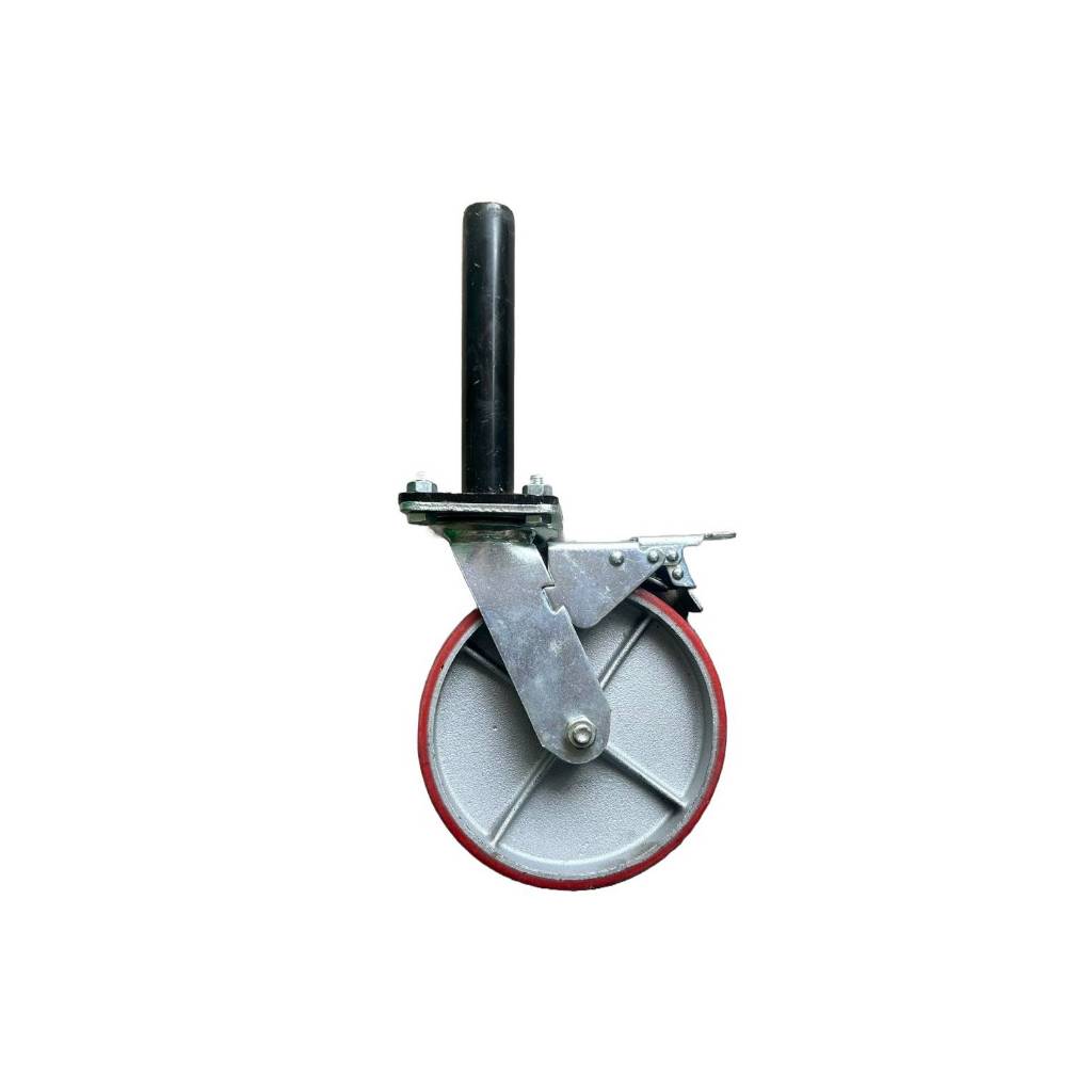 ล้อนั่งร้าน ล้อเฮฟวี่ PU แดง**** ขนาด 6 นิ้ว รุ่น W-R6 จำนวน 1 ล้อ