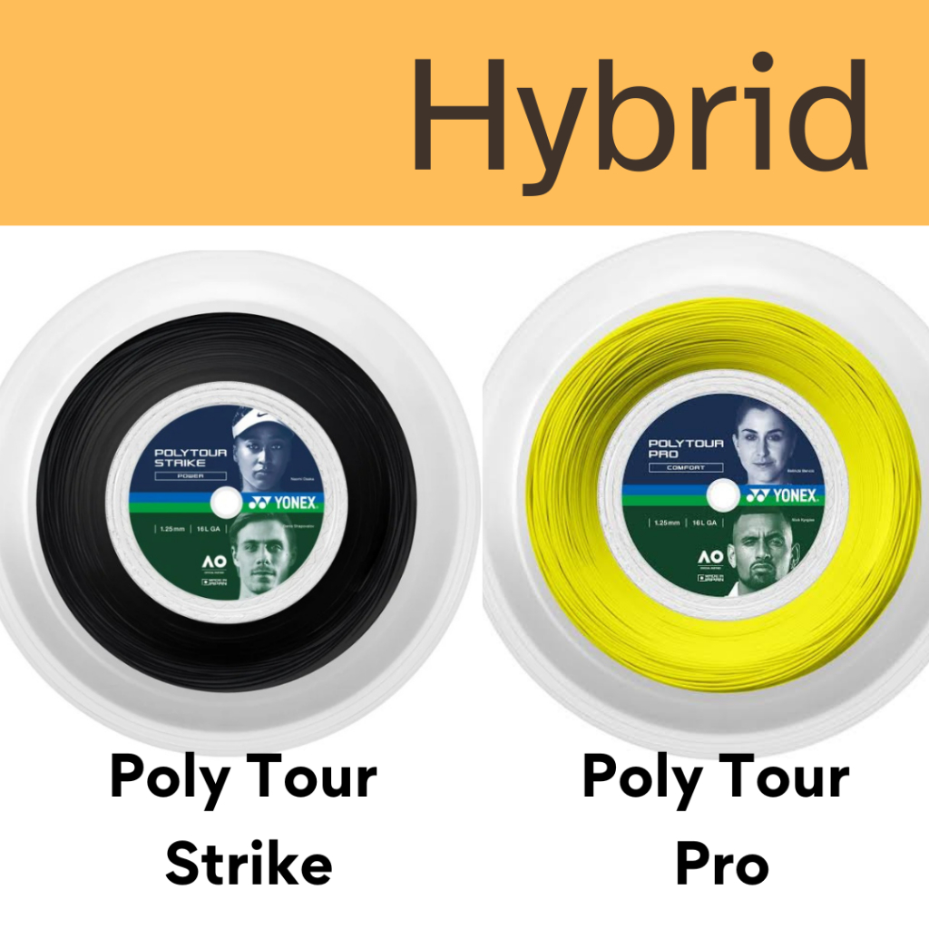 Yonex เอ็นเทนนิสไฮบริด Poly Tour Strike / Poly Tour Pro Hybrid