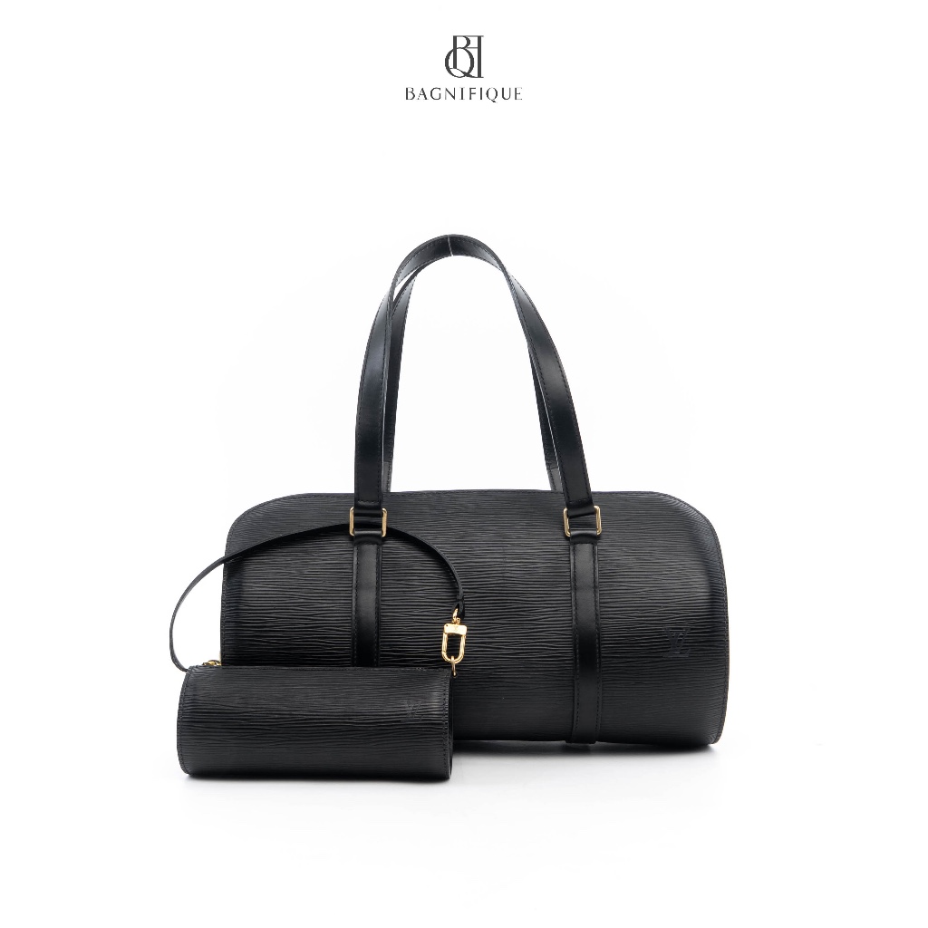 [ของแท้💯]LV PAPILLON BLACK EPI SHW  มีใบรับประกัน ตรวจสอบได้ทุกใบ ✅