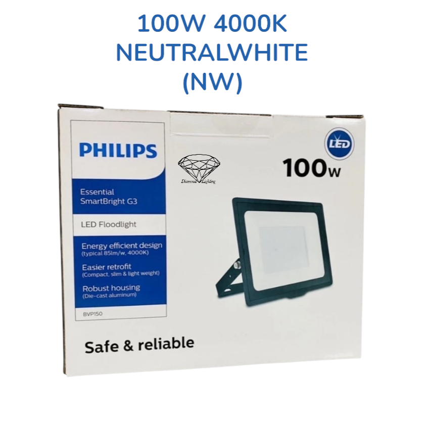 PHILIPS โคมฟลัดไลท์ สปอร์ตไลท์ SmartBright LED รุ่น BVP150 220V 70W 100W เฉพาะแสง 4000K NEUTRALWHTIE