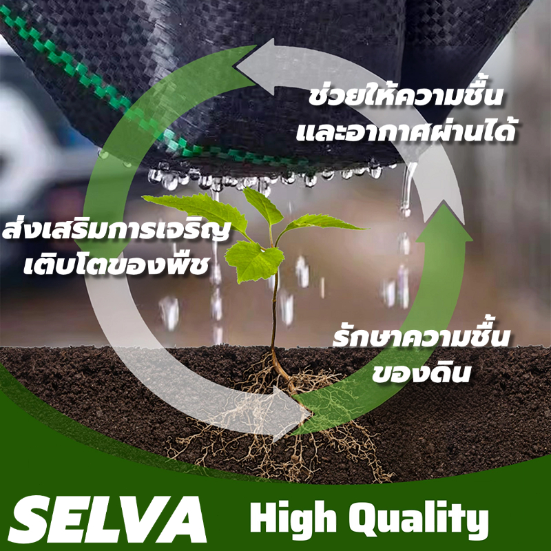 พลาสติกคลุมดิน ผ้าคลุมดิน พลาสติกเหนียวพิเศษ ผ้าคลุมหญ้า ช่วยคงความชุ่มชื้นของผิวดิน คุณภาพสูง ถูกที่สุด รับป - รูปที่ 5