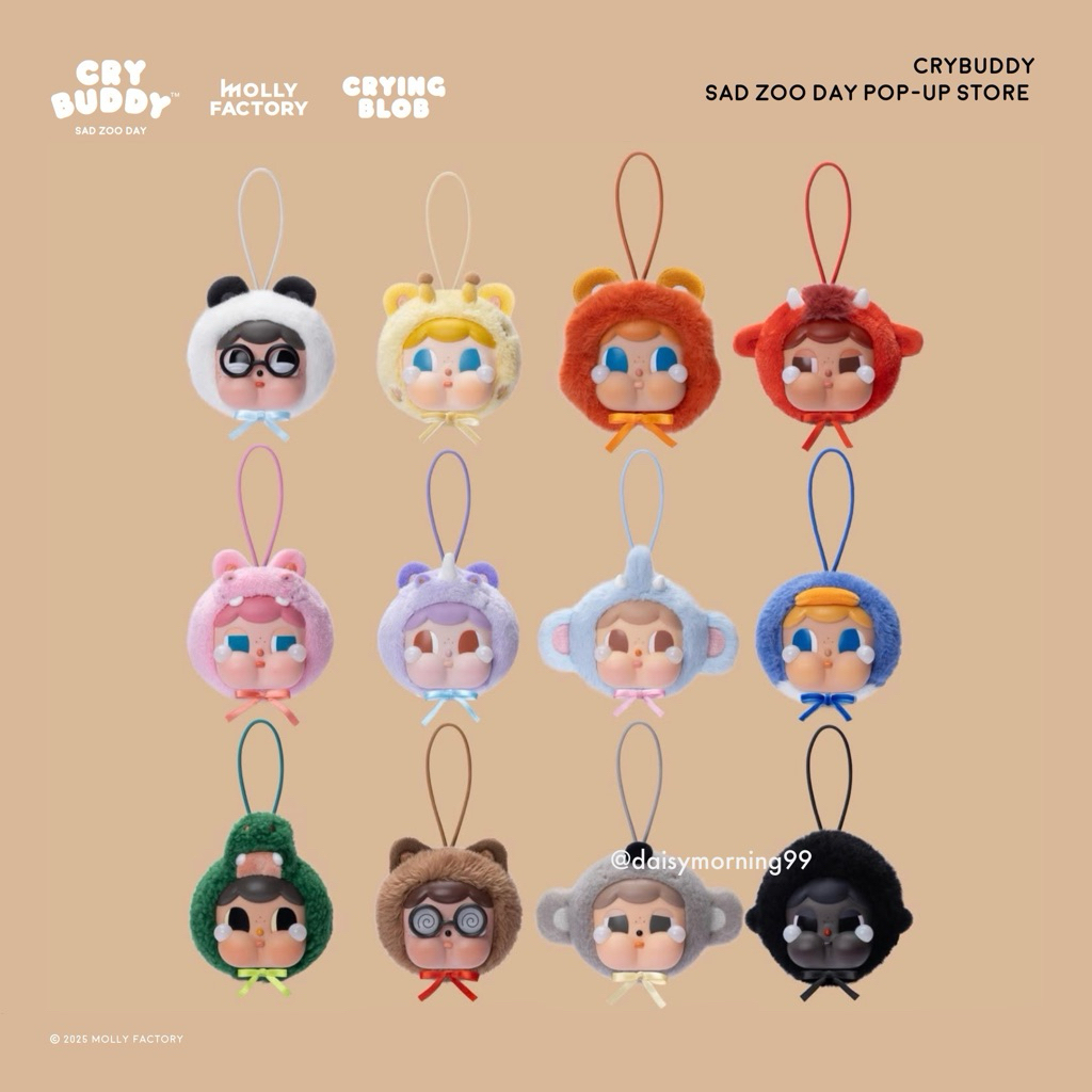 [พร้อมส่ง🇹🇭]ของแท้💯Crybaby Molly factory zad zoo day พวงกุญแจ