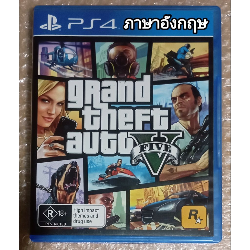 gRand theFt auto v FIVE ภาษาอังกฤษ ENGLISH มือสอง PS4 PLAYSTATION 4 GTA 5 GTAV GTA5 GRANT THIEF AUTO