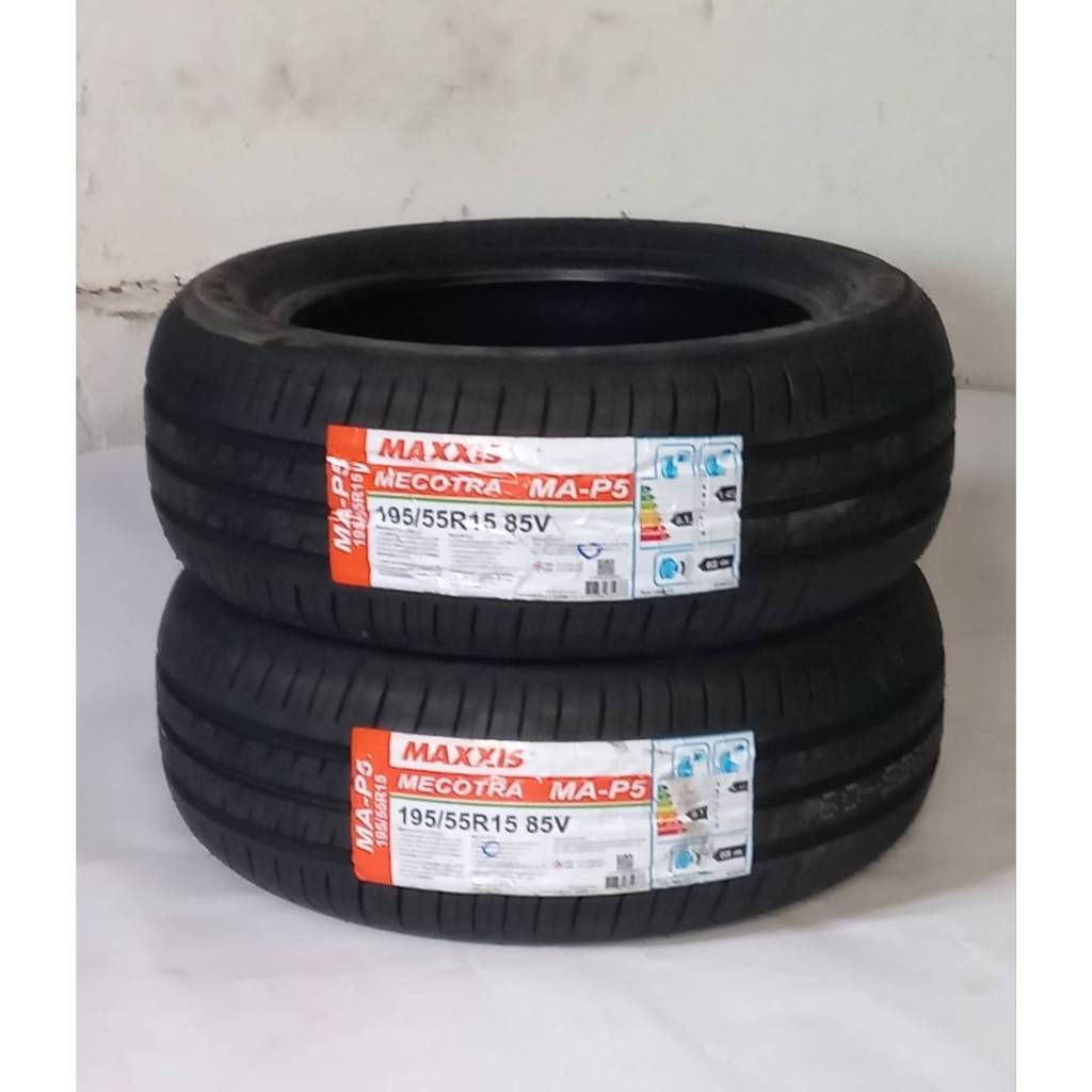 ยาง MAXXIS  Size 195/55R15 ยางนอก 2 เส้น ราคาสุดคุ้ม (ขอบ15) ยางใหม่ จำนวน 2 เส้น แถมจุ๊กยาง 2 ตัว •