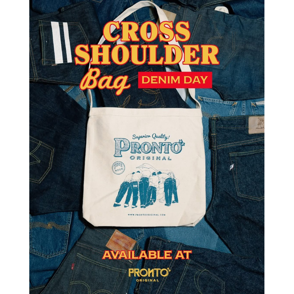 กระเป๋าสะพายข้าง Pronto Cross Shoulder Bag Denim Day [NEW]