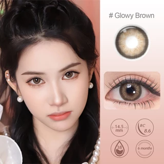 Magister & Realcon [ซื้อ 1 แถม 3] 14.2มม คอนแทคเลนส์ Blush Girl seri คอนแทคเลนส์แฟชั่นสีสันสดใส Buff Brown 6เดือน