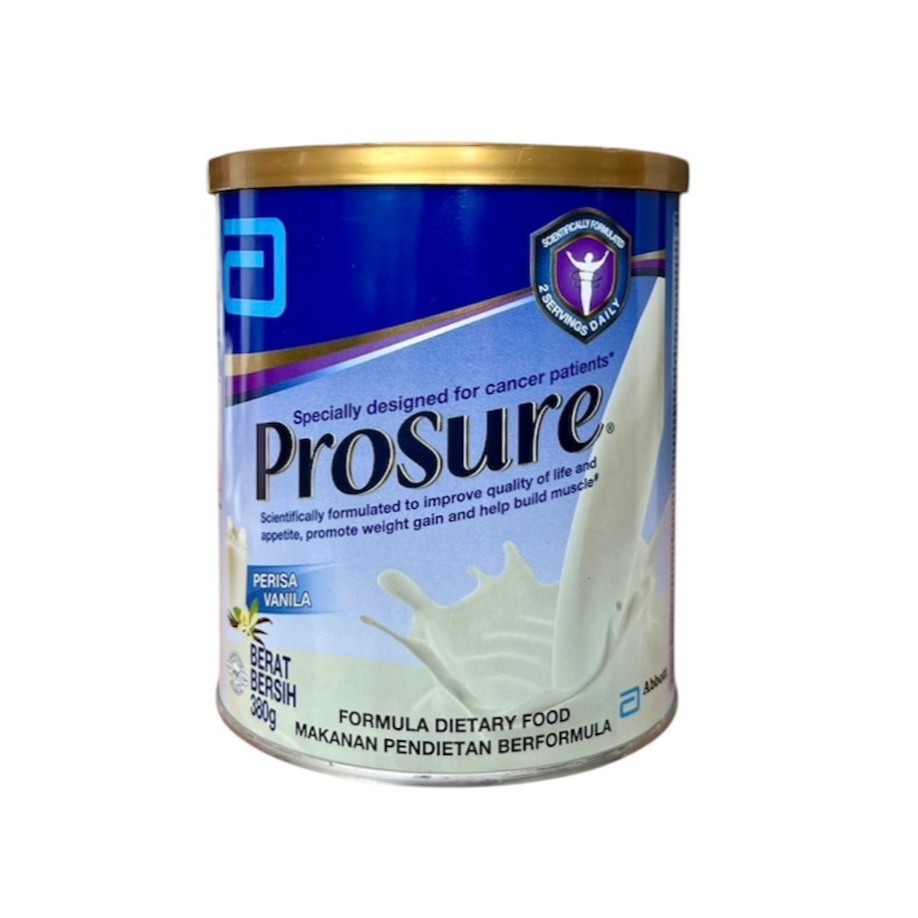 Prosure โปรชัวร์ 380 กรัม สูตรครบถ้วน สำหรับผู้ป่วยมะเร็ง (ผลิตและนำเข้าจากมาเลเซีย)