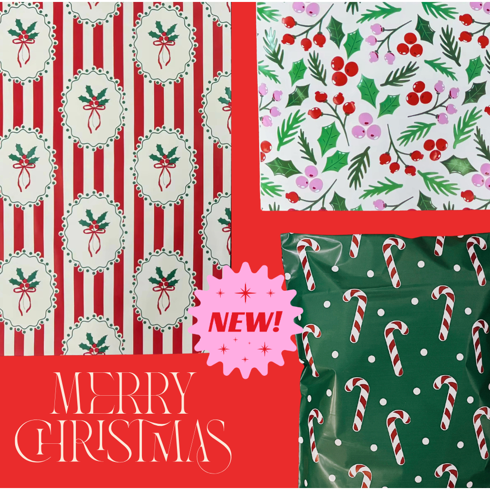 มาใหม่! (50ซอง |แพค) ซองพัสดุ ซองไปรษณีย์ Xmas 2025 Festive Holiday Collection