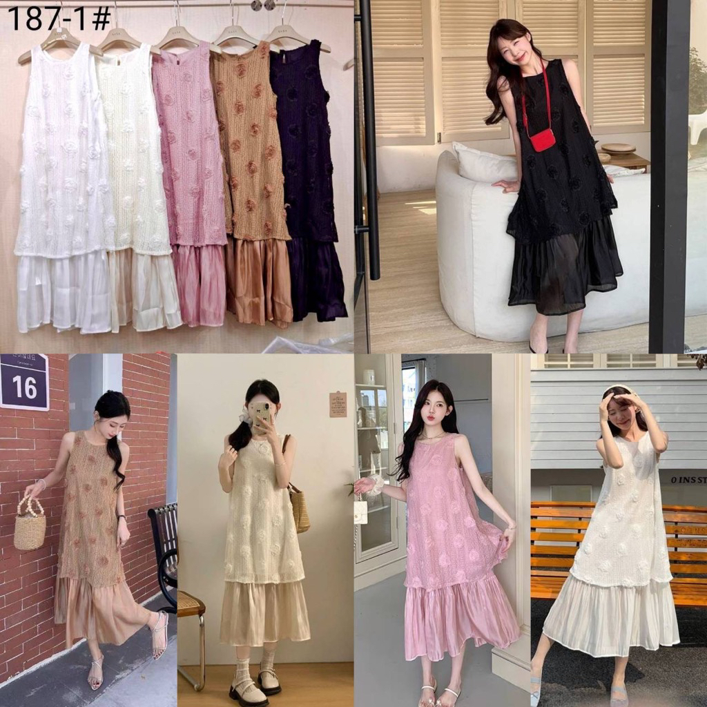 LILY งานป้าย งานนำเข้า เดรสกระโปรง เนื้อผ้าดีใส่สบาย  ดีเทลน่ารัก เดรสใส่ทำงาน ใส่ออกงาน เดรสสวยๆ เดรส เดรสน่ารักๆ
