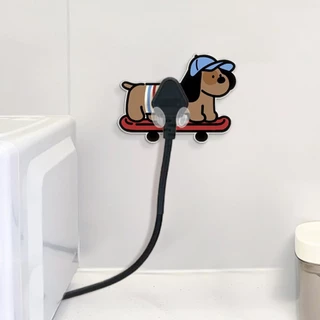 🐶 ที่เก็บสายชาร์จ สายเคเบิล แบบตั้งโต๊ะ Kitchen Cable Plug Hookไม่ต้องเจาะรู จัดระเบียบสายชราจ