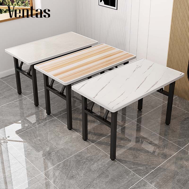 Ventas โต๊ะพับ อเนกประสงค์ ไม่ใช้พื้นที่ แบริ่งน้ำหนัก 200kg ขาเหล็ก โต๊ะทํางาน รับประกันความเสียหาย