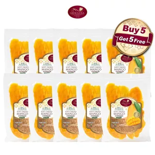 ศรีวรรณาโกลด์ มะม่วงอบแห้ง 100 กรัม 5 แถม 5 (SRIWANNA GOLD Dried Mango 100 g.Buy 5 Free 5)