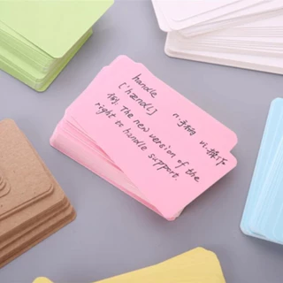 การ์ดขนาดเล็ก มุมโค้งมน ขนาด8.9*5.2cm.จำนวน100แผ่น/กล่อง เหมาะสำหรับหลากหลายโอกาส TH BAIWANG SHOP