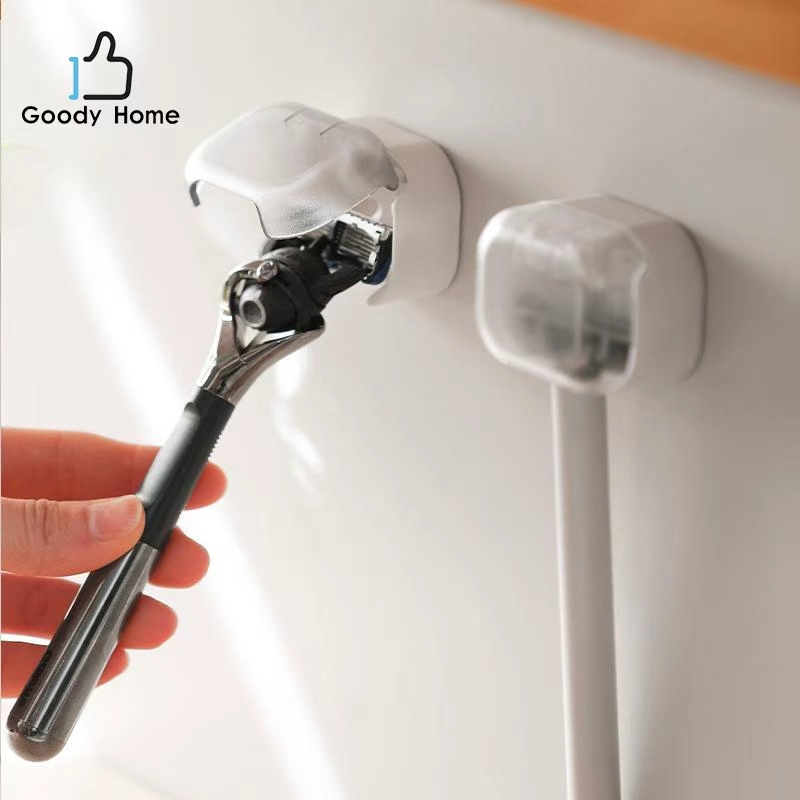 Goody Home ที่แขวนมีดโกน มีฝาครอบ กันฝุ่น มีสติ๊กเกอร์กาวให้สำหรับติดผนัง