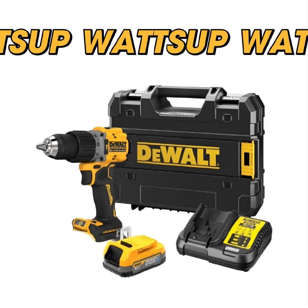 DEWALT สว่านกระแทกไร้สาย (พร้อมแบตเตอรี่) รุ่น DCD805E1T-B1 POWERSTACK 18 โวลต์ (Max 20 โวลต์)