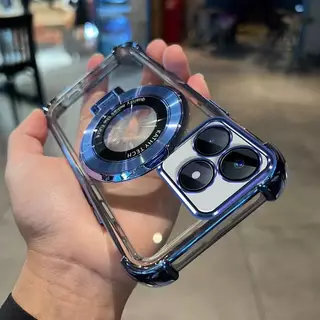 ส่งด่วน เคสใสขอบสี สำหรับ Realme C63 C61 Note80 Note60 Note60X กระกันแทก4มุม ตั้งได้ ขอบสี หรูหรา E2