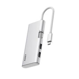 AUKEY UH-CUH02 ฮับ OfficeDok 6-in-1 USB-C Hub | HDMI 4K@60Hz + USB 10Gbps + PD 100W