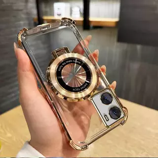 ส่งด่วน เคสใสขอบสี สำหรับ OPPO A57 A77S A5S A7 A12 F9 A54 A15 A15S กระกันแทก4มุม ตั้งได้ ขอบสี หรูหรา E2