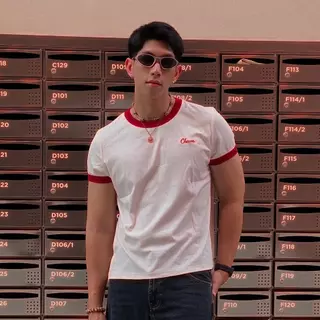 Chewa Ringer Tee - เสื้อยืดปัก Chewa ผ้า Air Stretch - 8295
