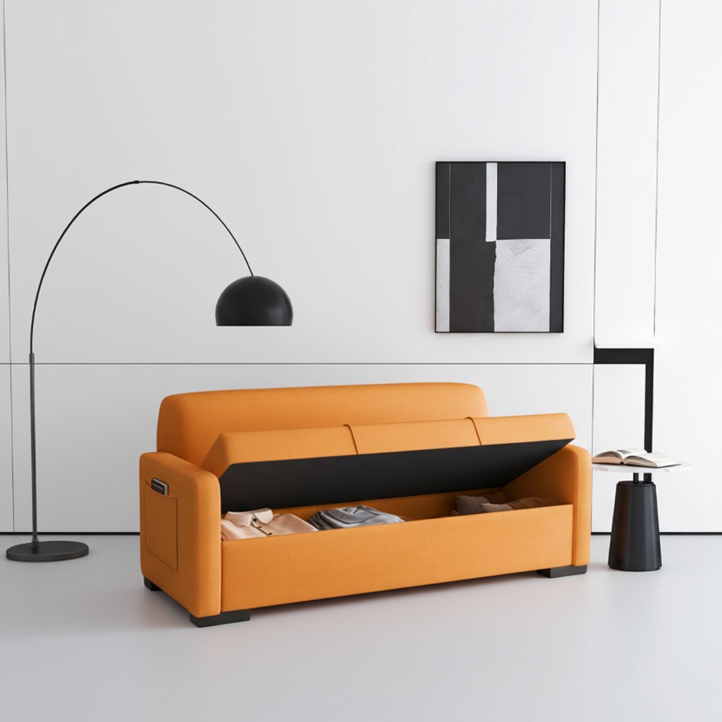 โซฟา รุ่น SF-119 สไตล์มินิมอล เก็บของได้เยอะ แข็งแรง ทนทาน