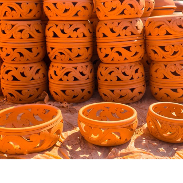 กระถางดินเผา กระถางปลูกกล้วยไม้ดินเผาคละลายส่งมี3ไซส์8นิ้ว10นิ้ว 12นิ้ว 📌ส่งปกติทุกวันให้ตามคิวออเดอร์