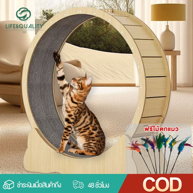L&Q ลู่วิ่งแมว ที่ออกกำลังกายสัตว์เลี้ยง ออกกำลังกาย ขนาดใหญ่	cat wheel	ของเล่น Pet treadmill