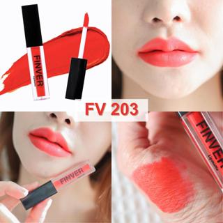 สีแดง อมส้ม 203 ลิป ฟินเวอร์ By FiNVALA ลิปแมท จุดเด่น สีสวย…