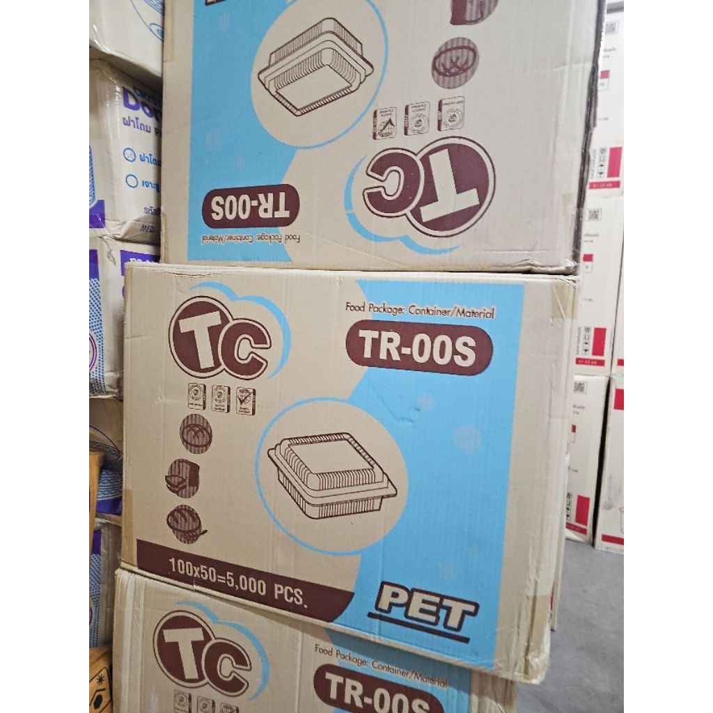TR 00S กล่องใส PETx50 / 5,000 ชิ้น(ยกลัง).