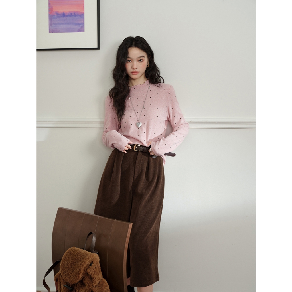 [Preorder] KUOSE : Polka Dot Long-Sleeve Top