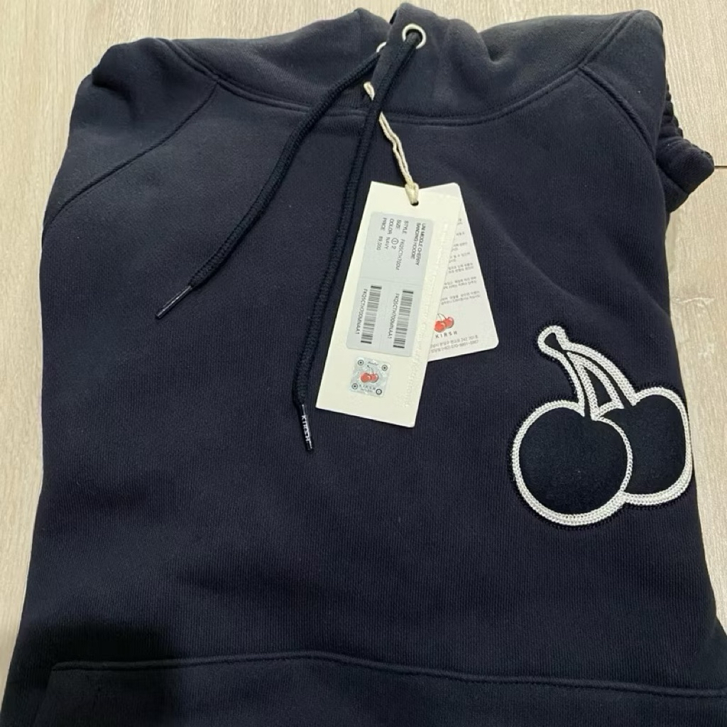 เสื้อ Kirsh hoodie cherry สีดำ Size 1 oversized 🇰🇷 #kirshthailand ของแท้ ใหม่ พร้อมส่ง