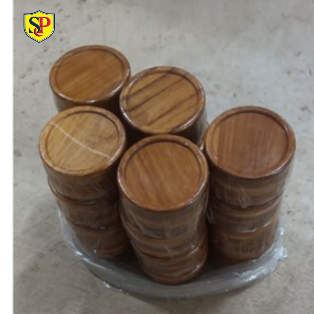 ที่รองแก้วไม้สัก ขายยกแพ็ค 72 ชิ้น (12 แพ็คๆละ 6 ชิ้น) ที่รองแก้ว รองแก้วน้ำ #งานไม้สัก