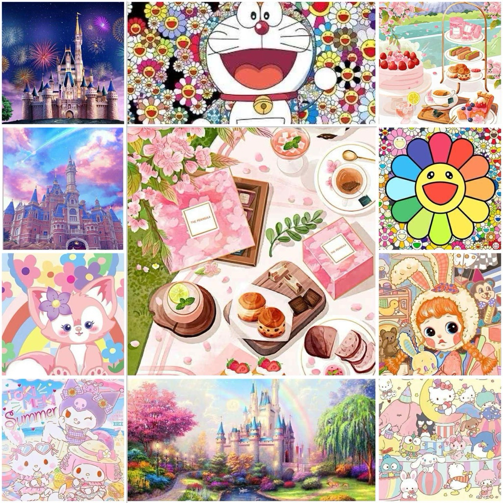 ครอสติสคริสตัล ปักครอสติส ขนาด 30 x 40 cm  ภาพติดเพชร diamond painting ศิลปะ ของเล่น DIY 5D สำหรับตกแต่งบ้าน ของขวัญ