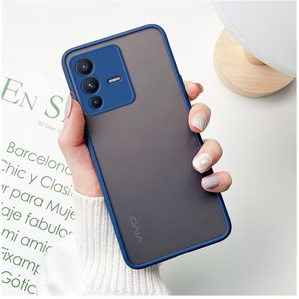 เคสขอบสี ViVo V25(5G)/V23/V23E/V50/V50lite/V60/V60lite/V21/V19/V20pro(คลุมกล้อง)