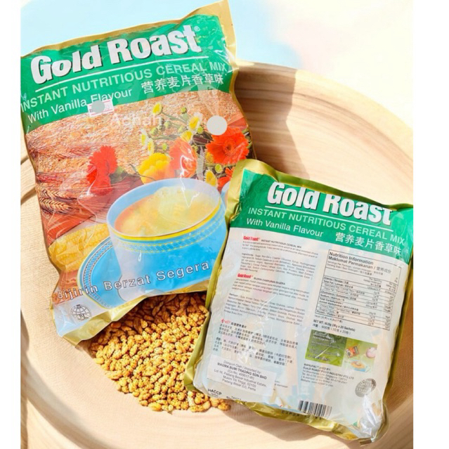 [แบ่งขาย 10 แพ็ค ใน 1 แพ็คมี 20ซอง] Gold Roast ข้าวโอ๊ตชงสำเร็จรูป ข้าวโอ๊ตมาเลรสวานิลลา กลิ่นหอม อร