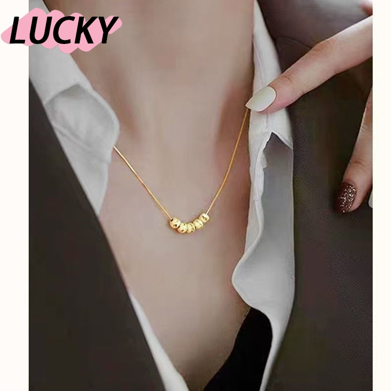 โอนสร้อยคอลูกปัด สําหรับผู้หญิง วินเทจ กระดูกไหปลาร้า โซ่แต่งงาน หมั้น ปาร์ตี้ เครื่องประดับ ของขวัญ Round Necklace