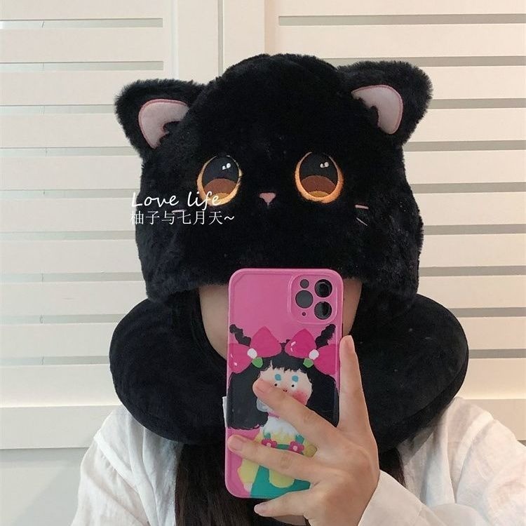 COD หมอนรูปการ์ตูน หมอนรองคอ ทรง U หมอนรองคอมีหมวก หน่วยความจำยืดหยุ่นนุ่มสบาย เหมาะสำหรับการเดินทาง - รูปที่ 7