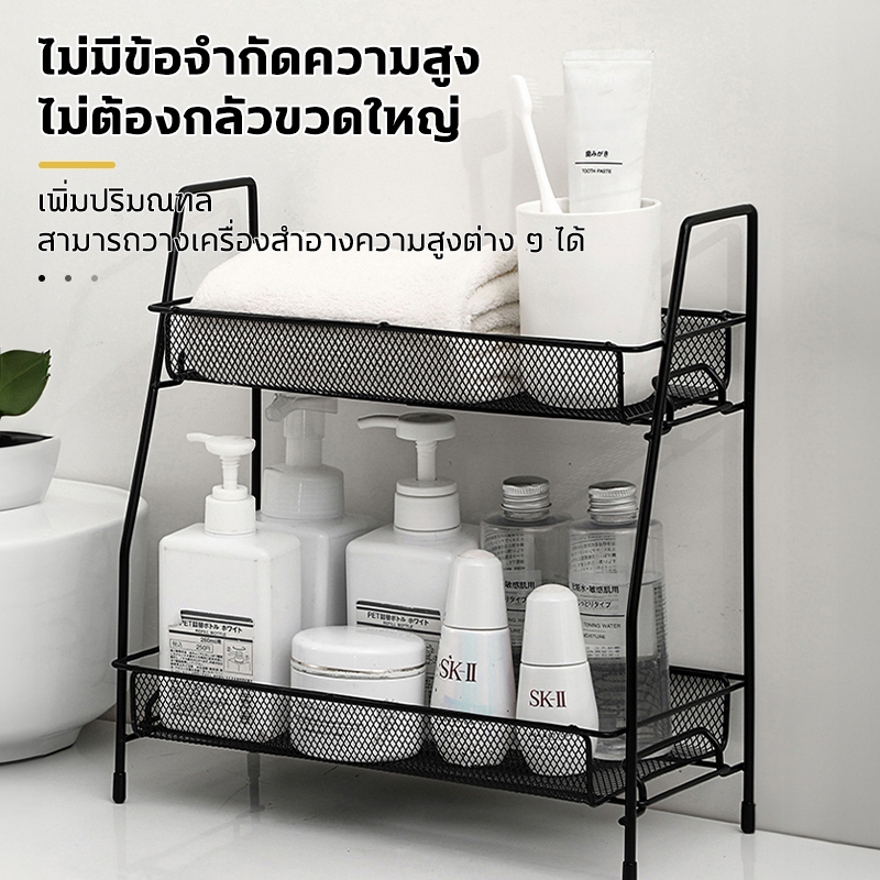 กล่องเก็บของอเนกประสงค์ สำหรับเครื่องสำอาง ห้องน้ำ ครัว และโต๊ะทำงาน ในหอพัก รูปที่ 3