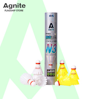 Agnite ลูกแบดมินตัน ลูกแบดโฟม ลูกแบดมินตันไนลอน ก้านขน น้ำหน…