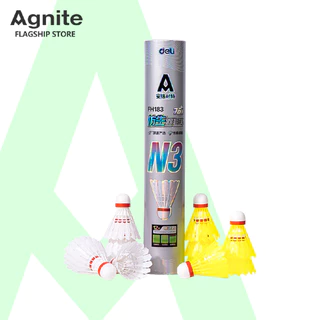 Agnite ลูกแบดมินตัน ลูกแบดโฟม ลูกแบดมินตันไนลอน ก้านขน น้ำหนักเบา แข็งแรง ทนทาน Nylon shuttlecock