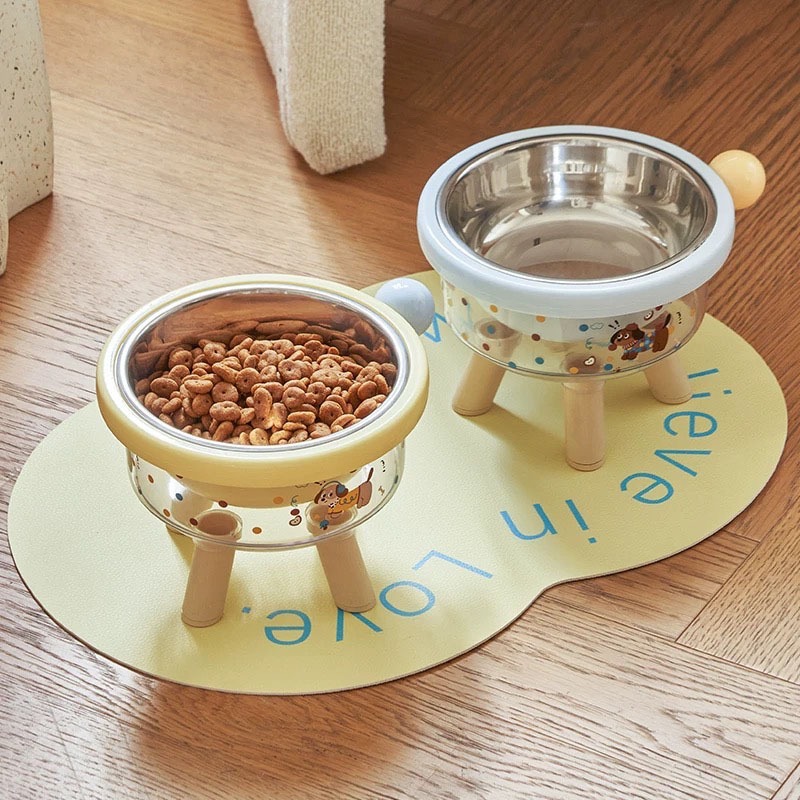 ชามอาหารน้องหมา น้องแมว ลายน่ารักๆ ดีไซน์ใหม่ 3ชั้นถอดได้ ใช้งานสะดวก - รูปที่ 6